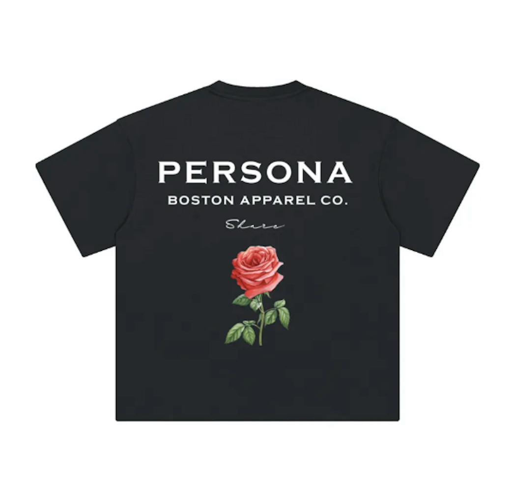 Founder's Rose T Shirt - Black